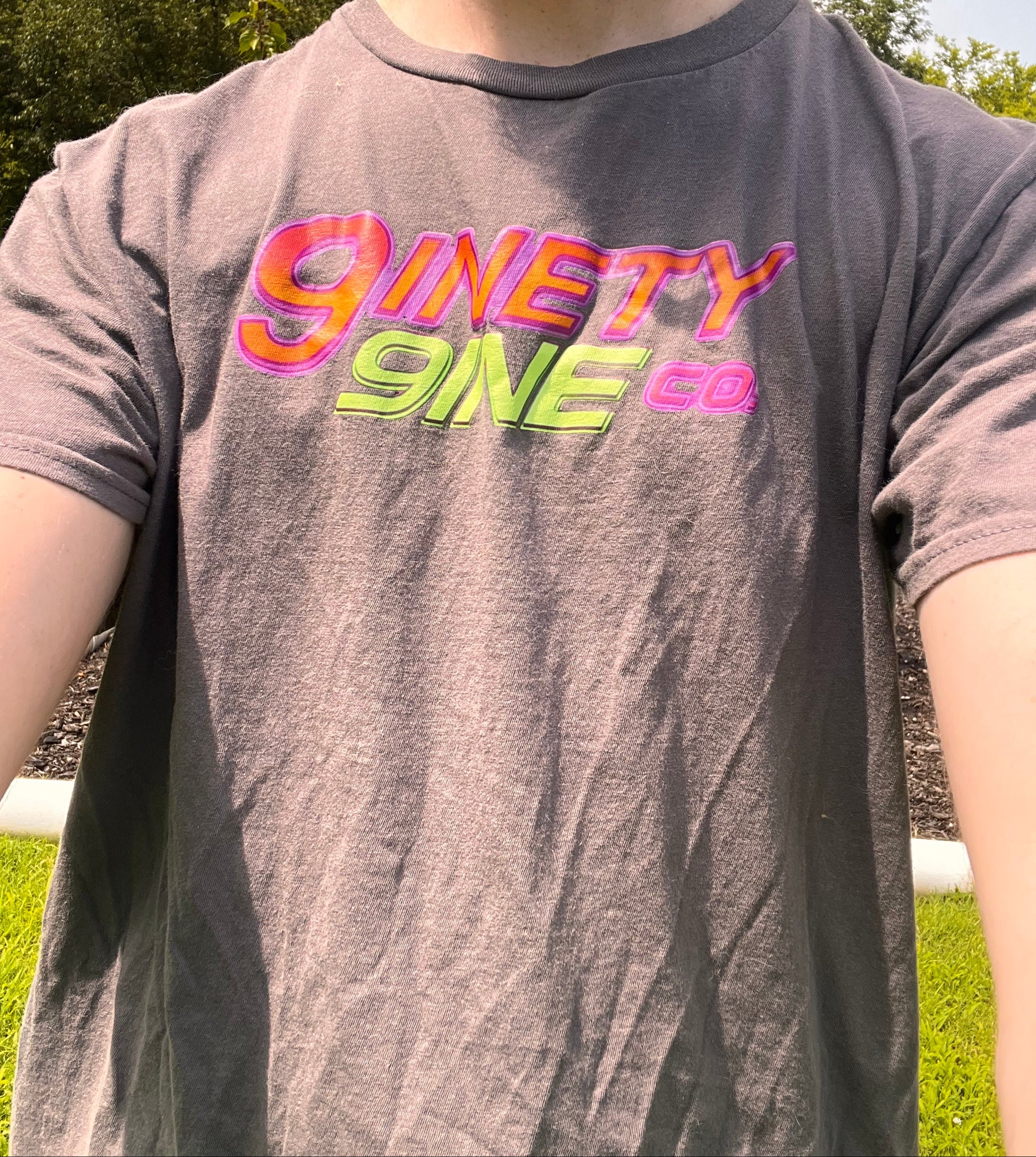 Gray Shirt with Neon design
